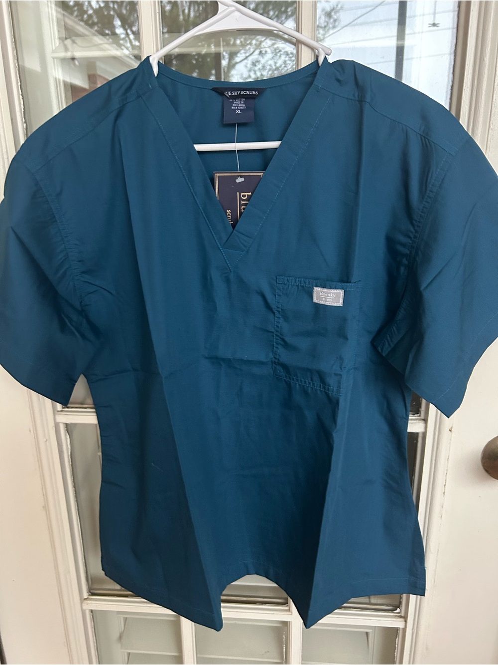 Blue Sky Women’s Teal V-Neck Medical Scrub Top